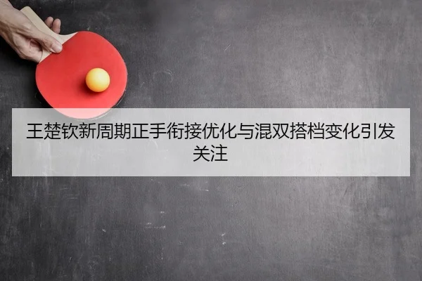 王楚钦新周期正手衔接优化与混双搭档变化引发关注